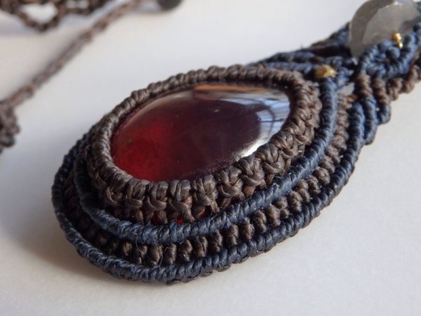 画像17: スマトラ産ブルーアンバー＆ラブラドライト*ペンダント