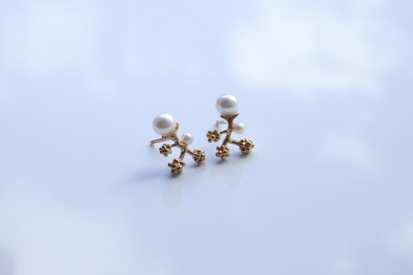 画像3: ミモザとパールのピアス
