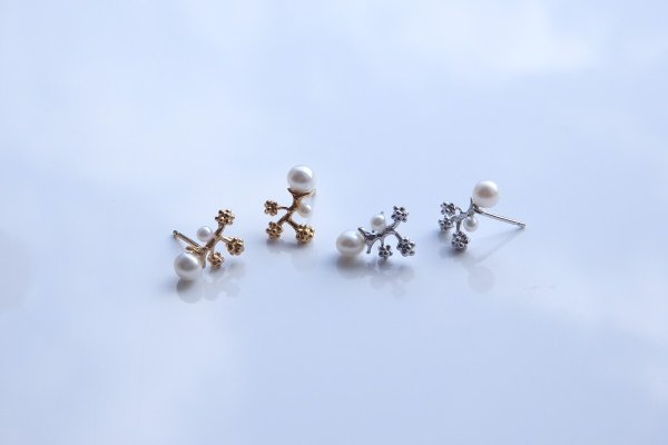 画像8: ミモザとパールのピアス