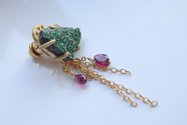 画像6: ウバロバイト＆ロードライトガーネット⋆ピンバッチ