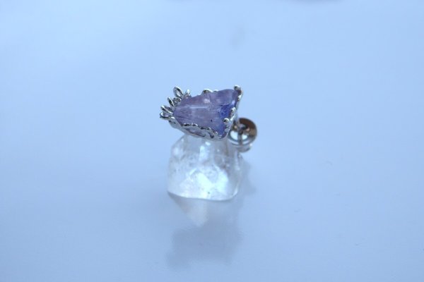 画像6: バイカラーゾイサイト(タンザナイト)結晶ピアス