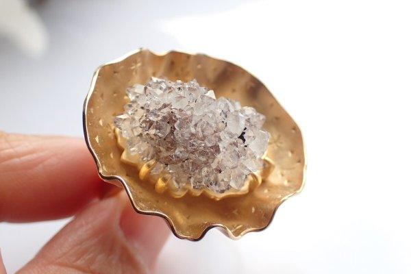 画像3: トゲトゲハートのクォーツ・ミニミニクラスターフラワーリング