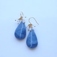 ブルーオパール＆ムーンストーン*ピアス
