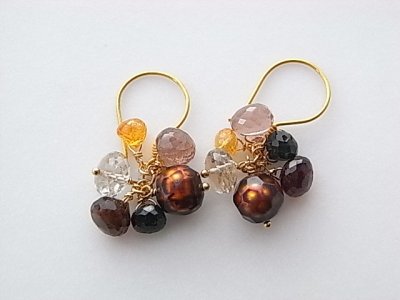 画像3: トルマリン&スペサルティンガーネット☆ピアス