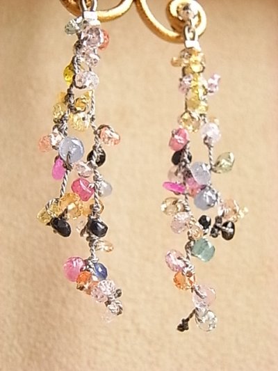 画像2: サファイヤつぶつぶピアス(SOLD OUT)