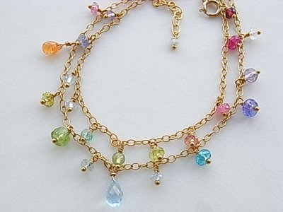 画像1: 13month birthstone amulet☆(ブルーアパタイト)（SOLD OUT）